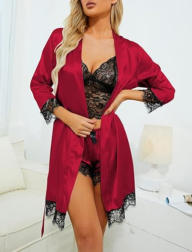 Royal Bridal Silk 4pcs set - Maroon