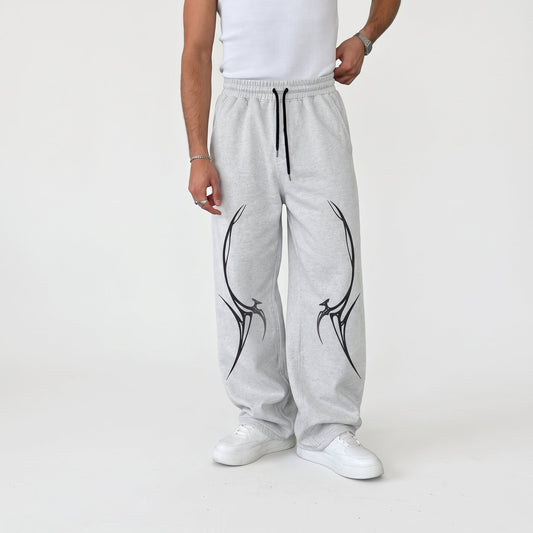Cyber Spikes Graphic Trouser - Grey