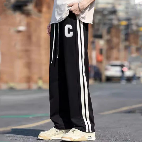 Side Stripe Embroidery Trouser - Fleece