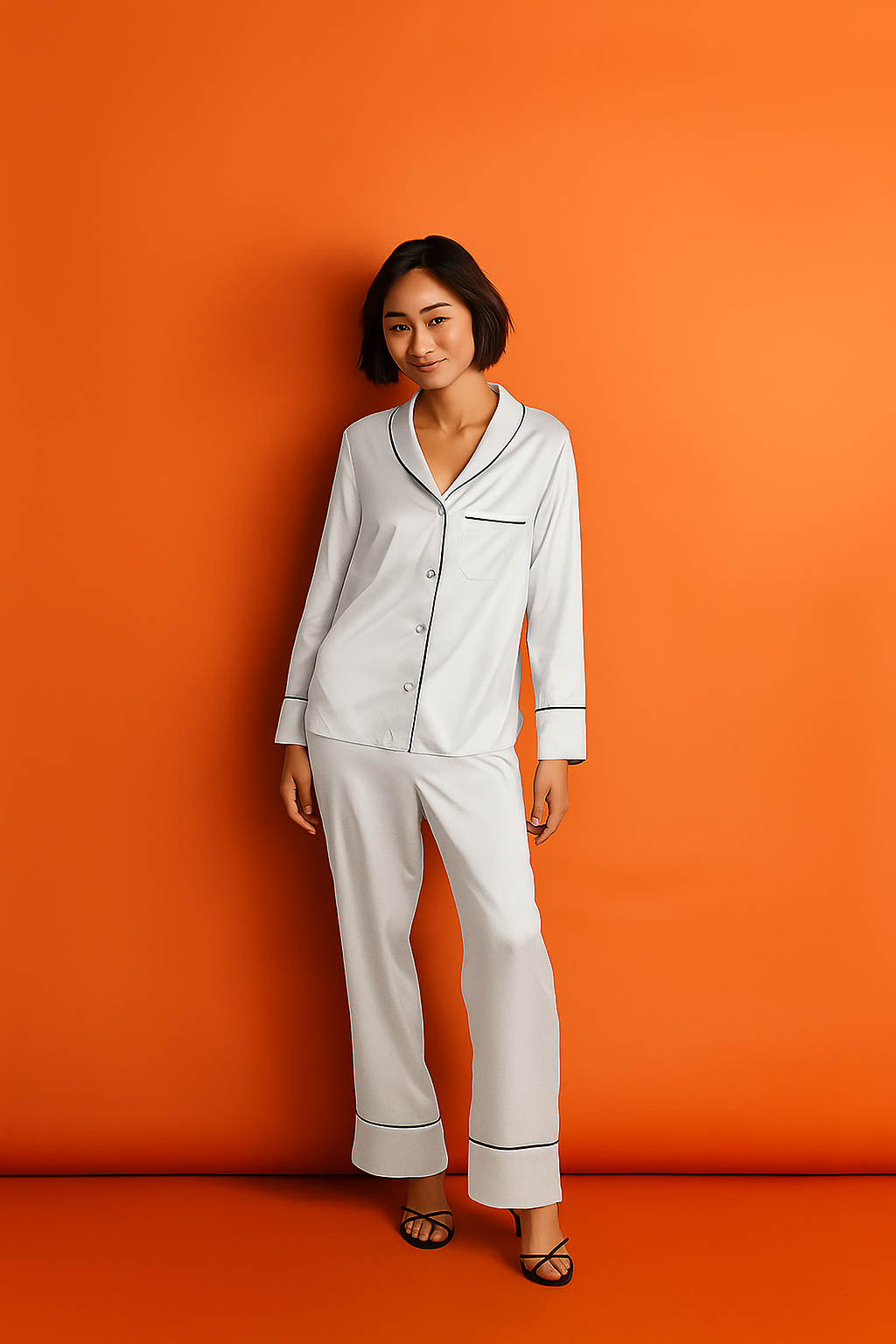 Silk Button Down - White