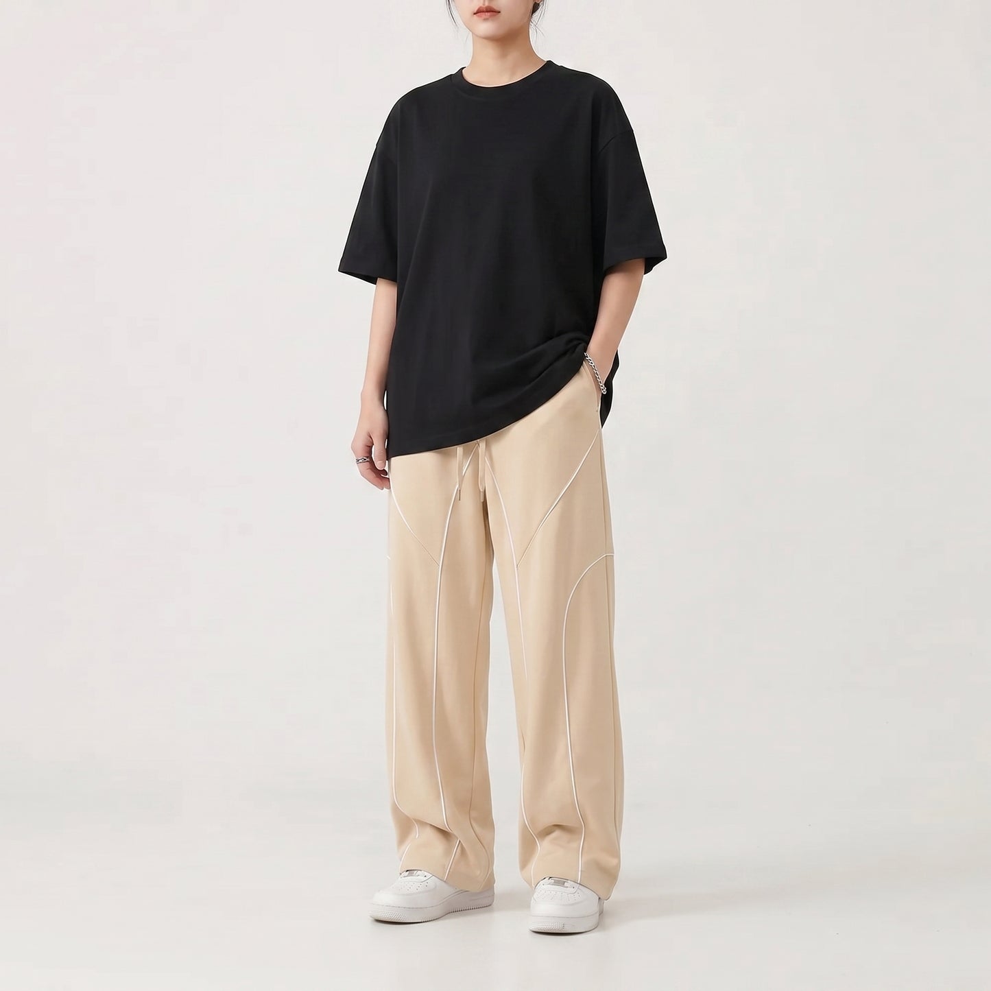 Flexline Baggy Trouser - Biege
