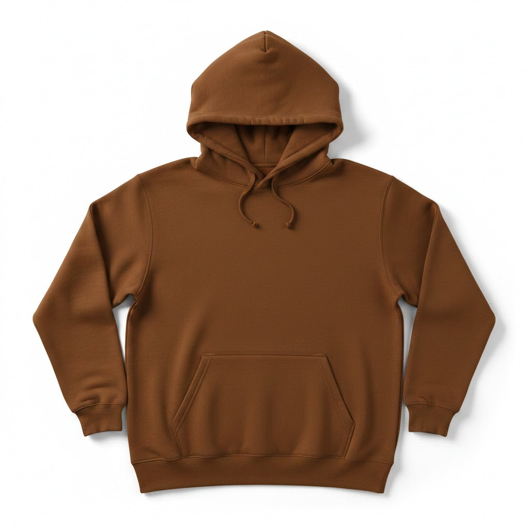 Plain Hoodie - BROWN
