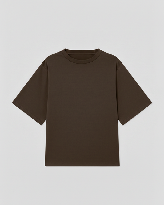 Drop Shoulder T Shirt For Men - Brown