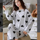 SR-GREY HEARTS PRINTED NIGHT SUIT
