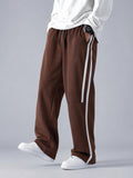 Minimal Stripe  Baggy Trouser - Mocha