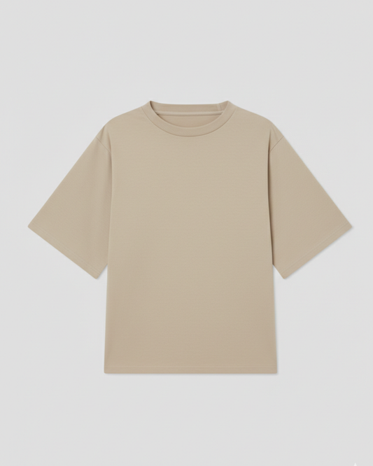 Drop Shoulder T Shirt For Men - Biege