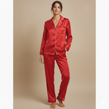 Silk Button Down - Redwine