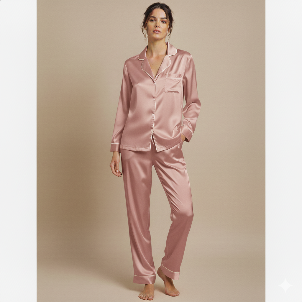 Silk Button Down - Dusty Pink