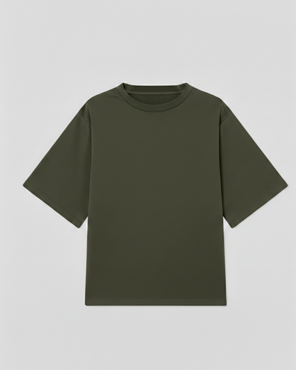 Drop Shoulder T Shirt For Men - Olive