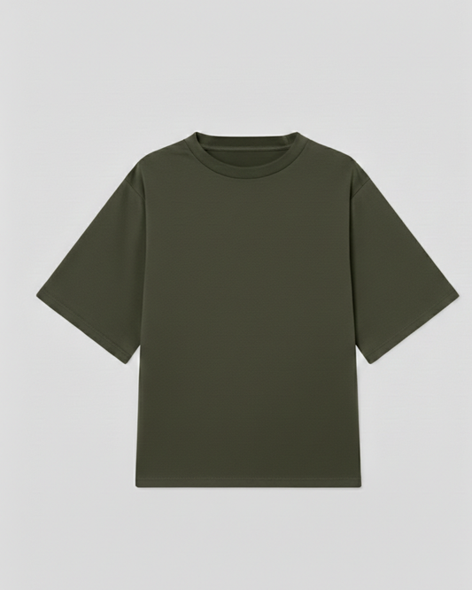 Drop Shoulder T Shirt For Men - Olive