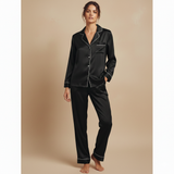 Silk Button Down -Black