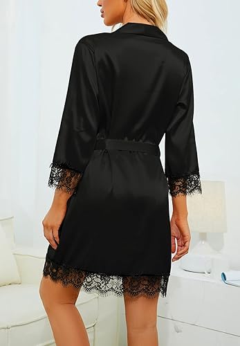 Royal Bridal Silk 4pcs set - Black