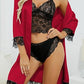 Royal Bridal Silk 4pcs set - Maroon
