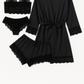 Royal Bridal Silk 4pcs set - Black