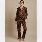 Silk Button Down - Brown