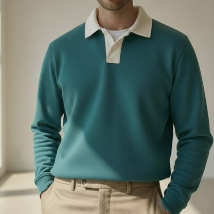 Oxford Polo Sweat - Aqua