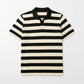 Johnny Collar Waffle Textured Polo - Black