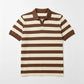 Johnny Collar Waffle Textured Polo - Brown