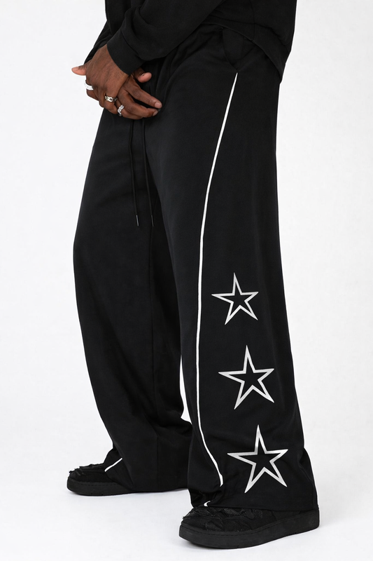 Star Baggy Trouser - Black