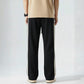 Side Stripe Embroidery Trouser - Black