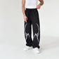 Cyber Spikes Graphic Trouser - Black