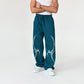 Cyber Spikes Graphic Trouser - Teal