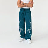 Cyber Spikes Graphic Trouser - Teal