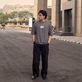 Interlock Oversized Tee - Charcoal