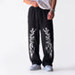 Gothic Vine Graphic Trouser - Black