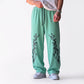 Gothic Vine Graphic Trouser - Pistachio Green