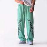 Gothic Vine Graphic Trouser - Pistachio Green
