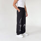 Cyber Spikes Graphic Trouser - Black