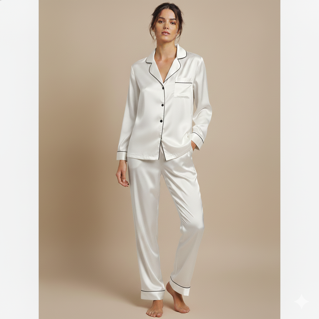 Silk Button Down - White