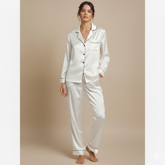 Silk Button Down - White