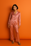 Silk Button Down - Dusty Rose