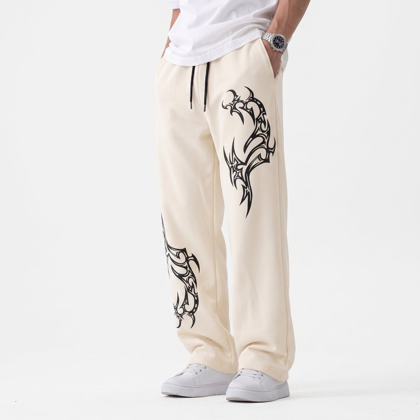 Phantom Tribal Graphic Trouser - White