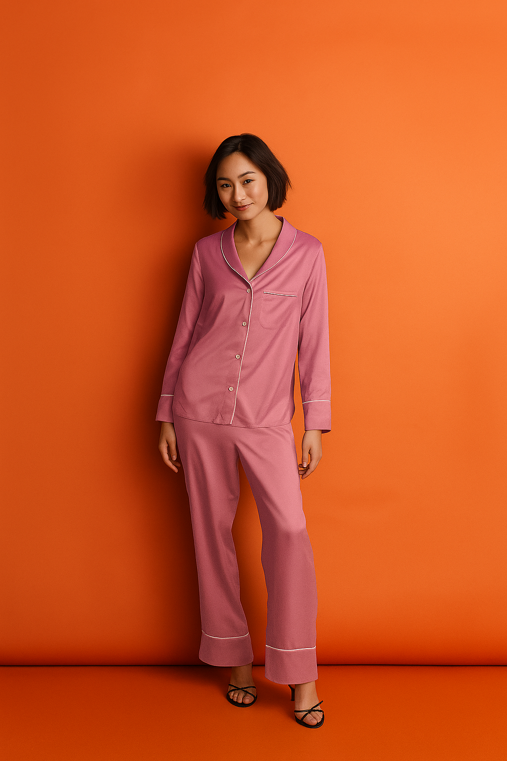 Silk Button Down - Dusty Pink