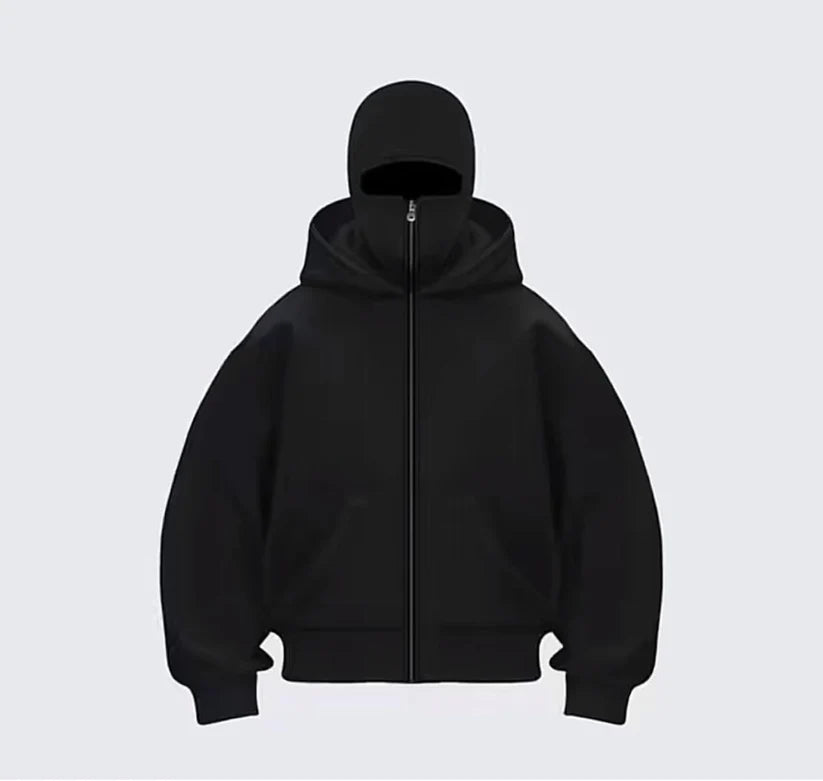 NINJA BLACK ZIPPER HOODIE