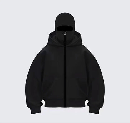NINJA BLACK ZIPPER HOODIE