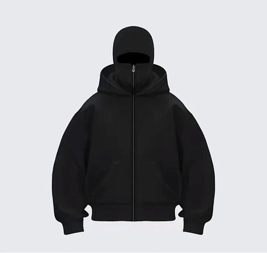 NINJA BLACK ZIPPER HOODIE