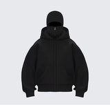 NINJA BLACK ZIPPER HOODIE