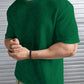 Oversized Waffle Knit Tee For Men - Green