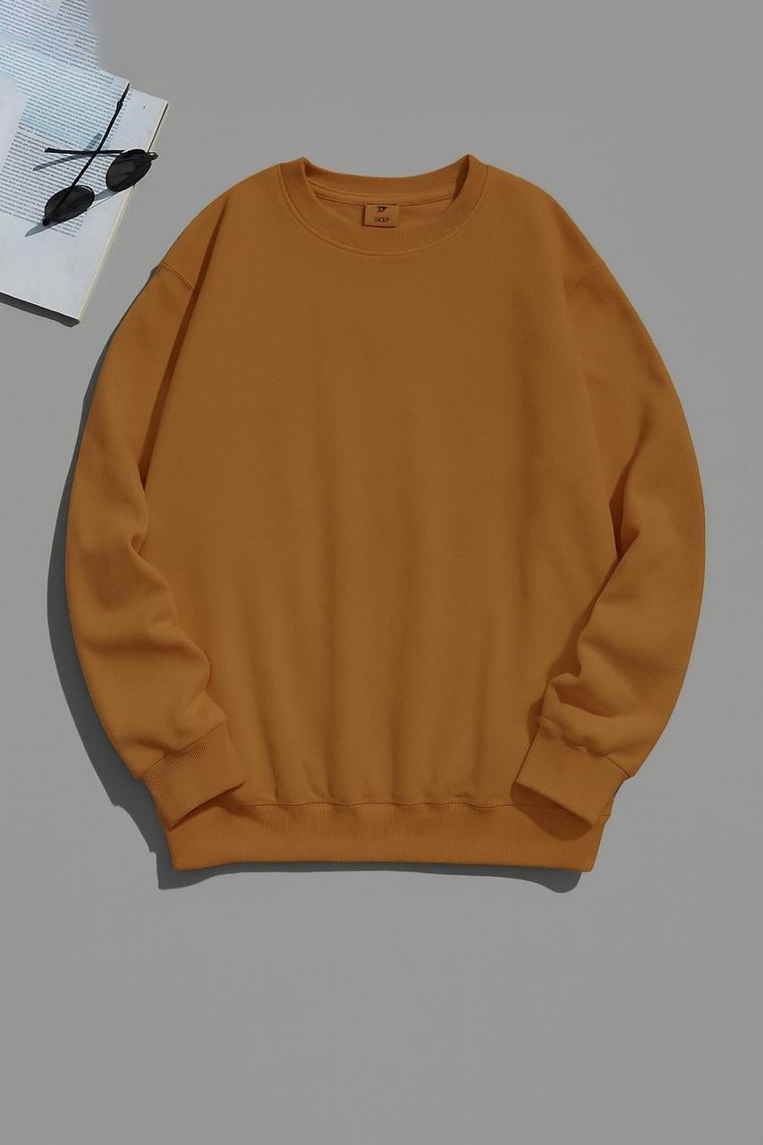 PLAIN SWEATSHIRT FOR MEN - BRONZE
