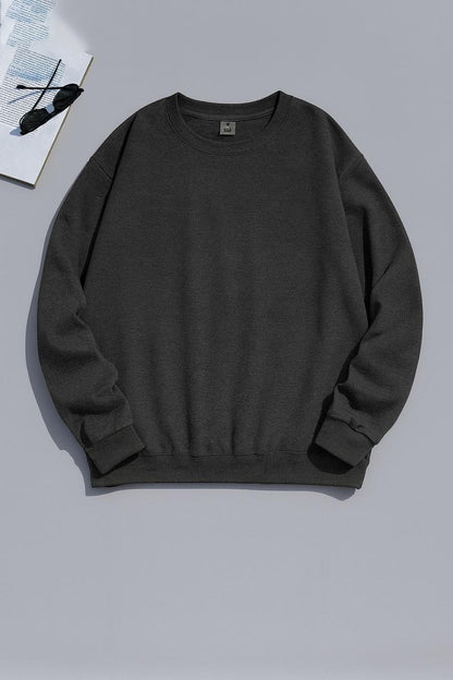 PLAIN SWEATSHIRT FOR WOMEN - CHARCOAL