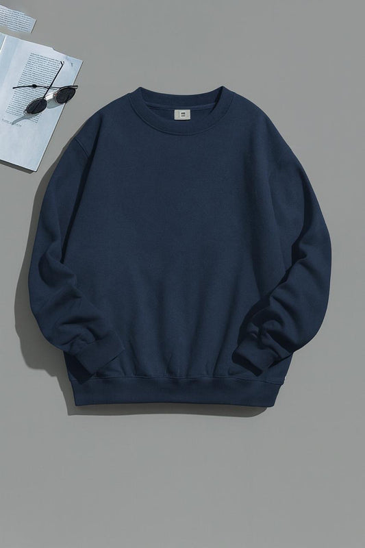 UNISEX - PLAIN SWEATSHIRT - NAVYBLUE