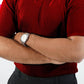 Waffle Knitted Polo - Maroon