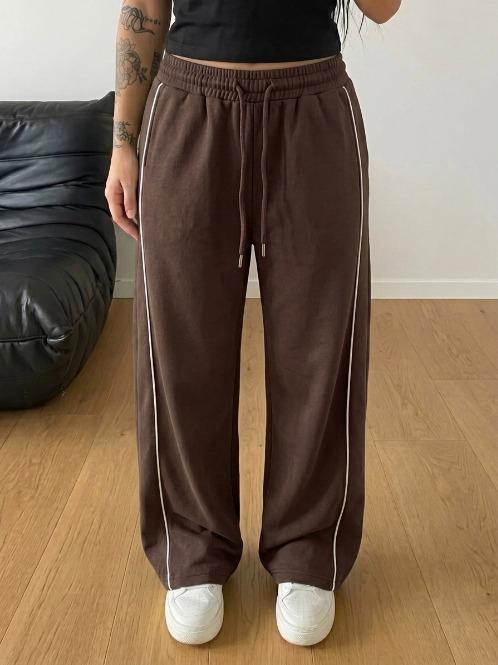 Classic Stripe Trouser - Cocoa Brown