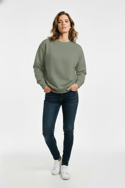 PLAIN SWEATSHIRT FOR WOMEN - OLIVE