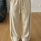 Classic Stripe Trouser - Oat Cream