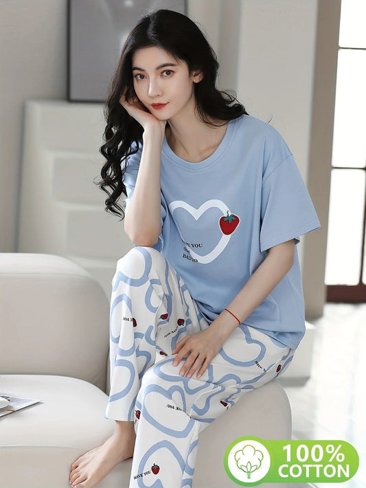 STRAWBERY HEART SKYBLUE - P11